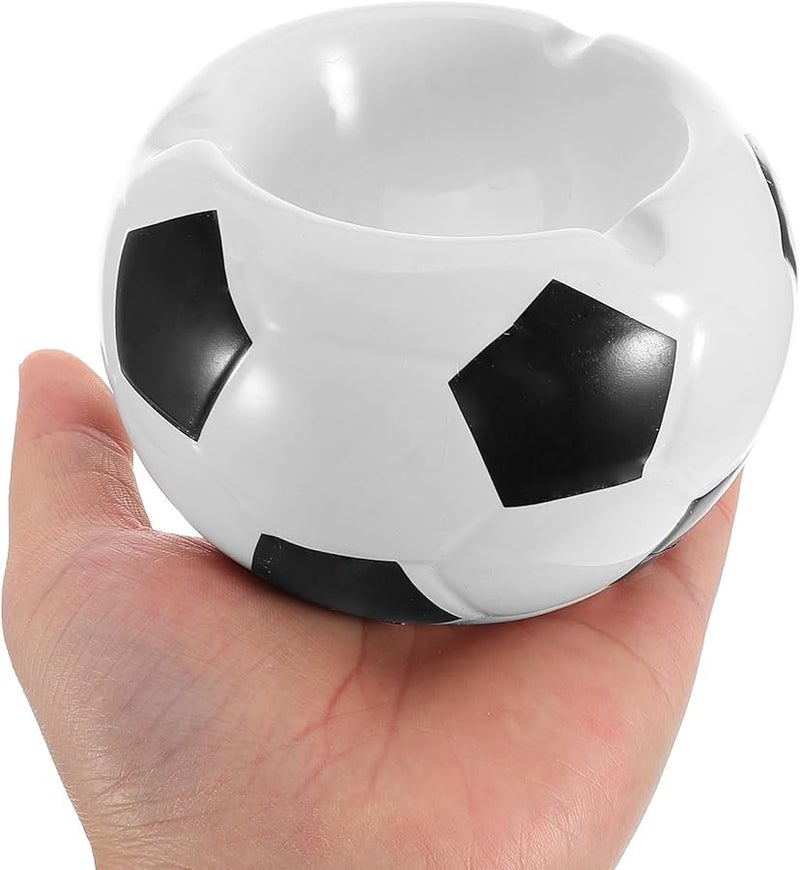 Ceramic Mini Soccer Ball Ashtray with Lid Retro Desktop Decoration for Home Outdoor - Image 3
